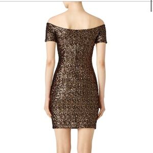 dress the population dylan crochet shift dress DRESS the POPULATION White Nude Dylan Bell Sleeve Crochet Leaf Size XS